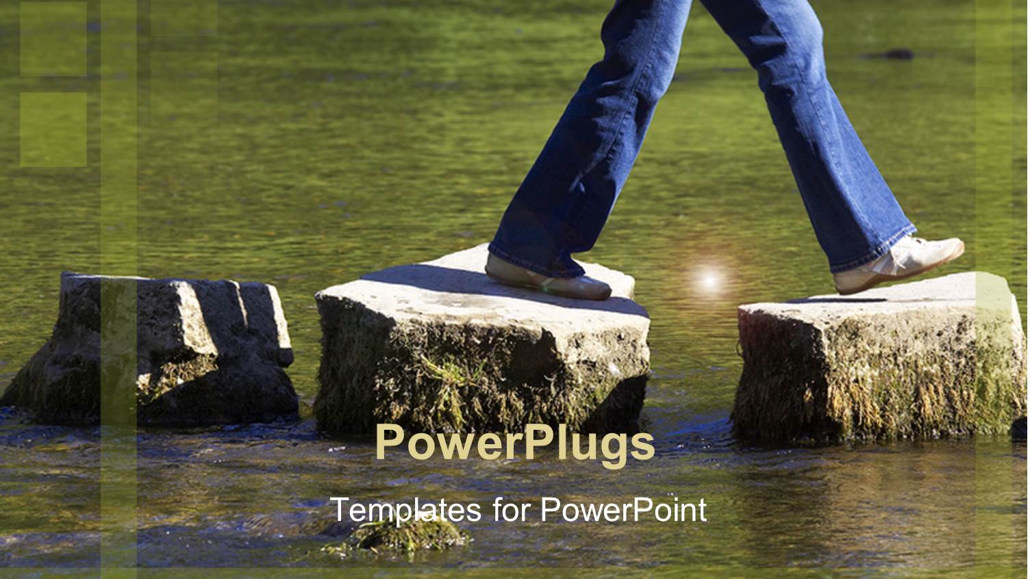 Hiking in Nature River Stepping Stones Camping Backpacking Environment Sustainability