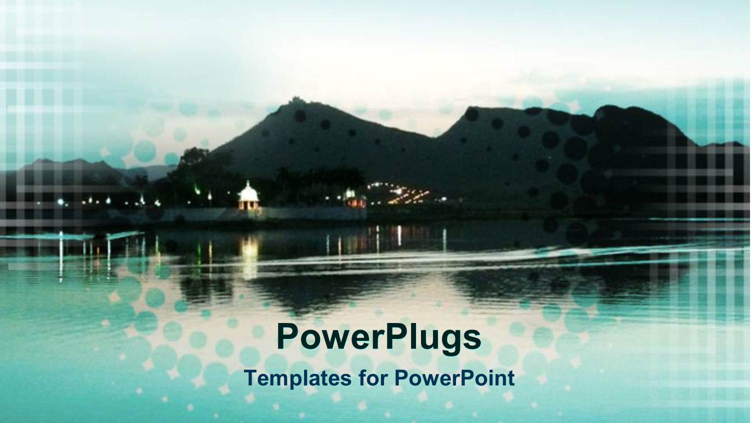 Hill and Water Scenery on Evening Time after Sunset