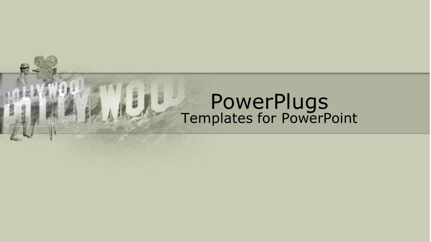 the Hollywood Sign with Grayish Background