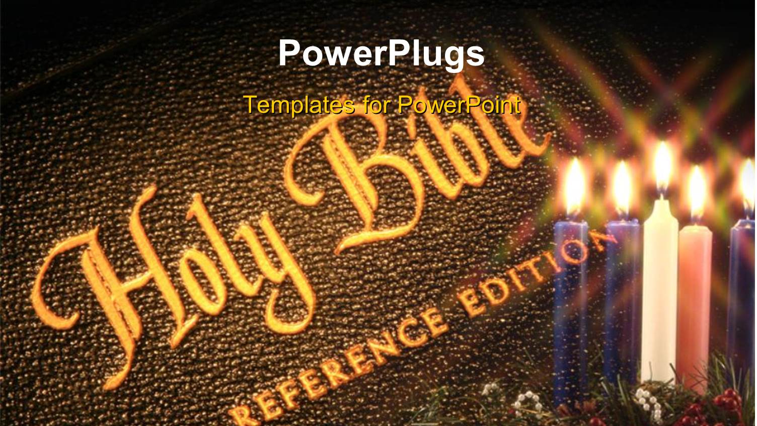 the Holy Bible with a Number of Candles