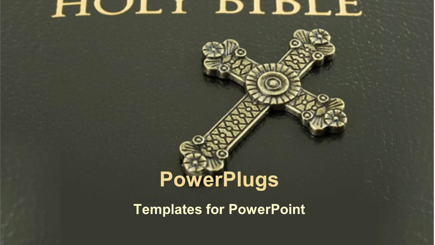 Holy Bible with Ornate Silver Cross