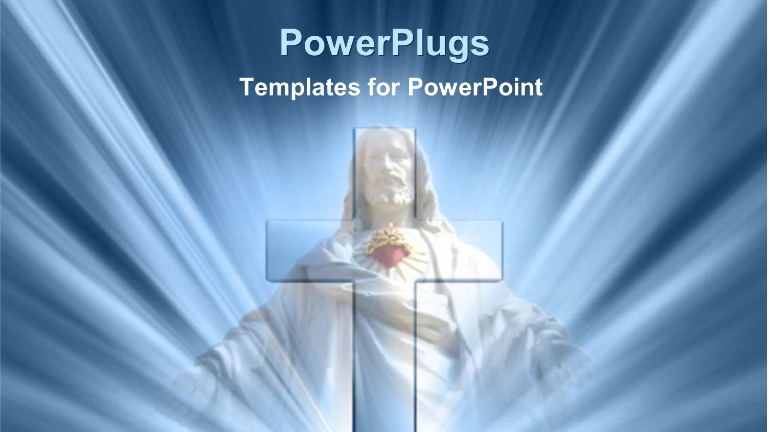 a Holy Cross with Bluish Background