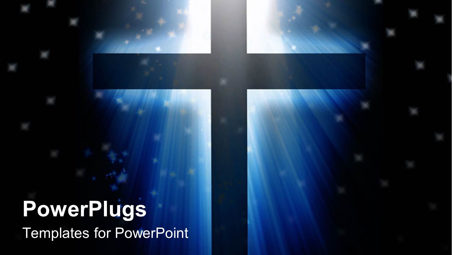 a Holy Cross with Galaxies in the Background