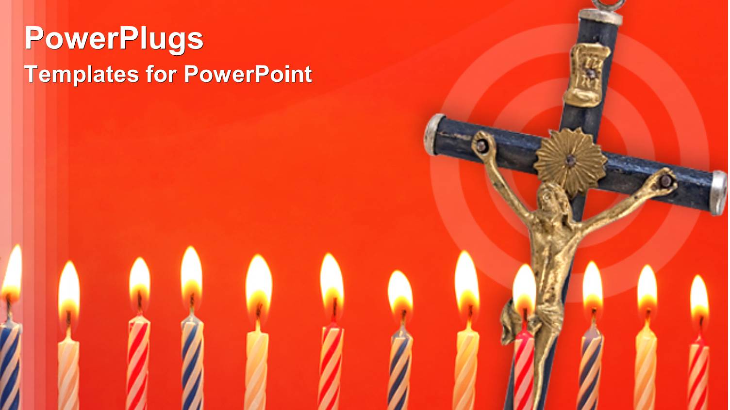 the Holy Cross with the Jesus and Reddish Background