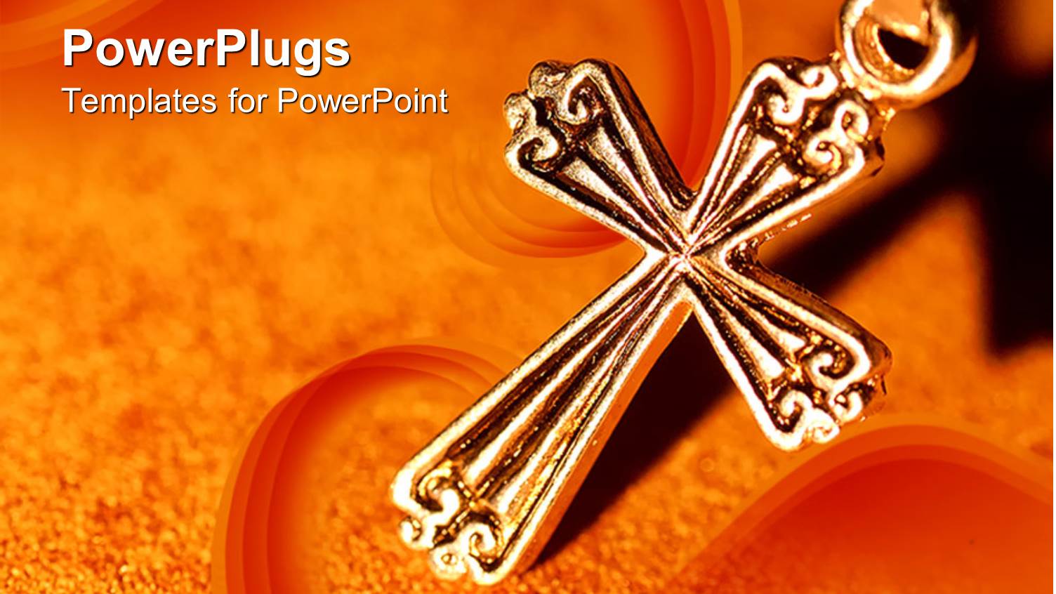 a Holy Cross with Orange Background