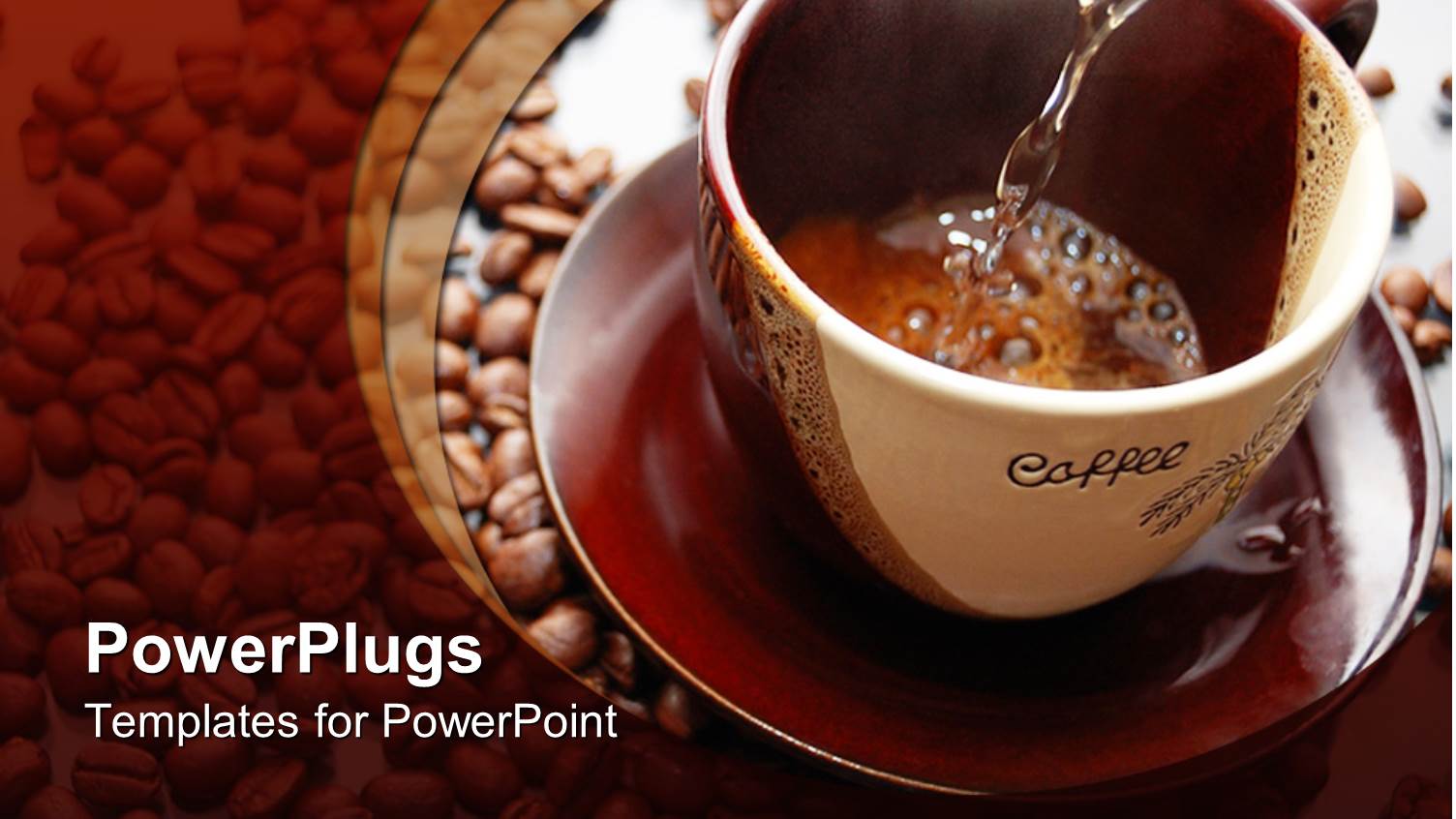 Hot Water is Flowing into Cup to Make Coffee