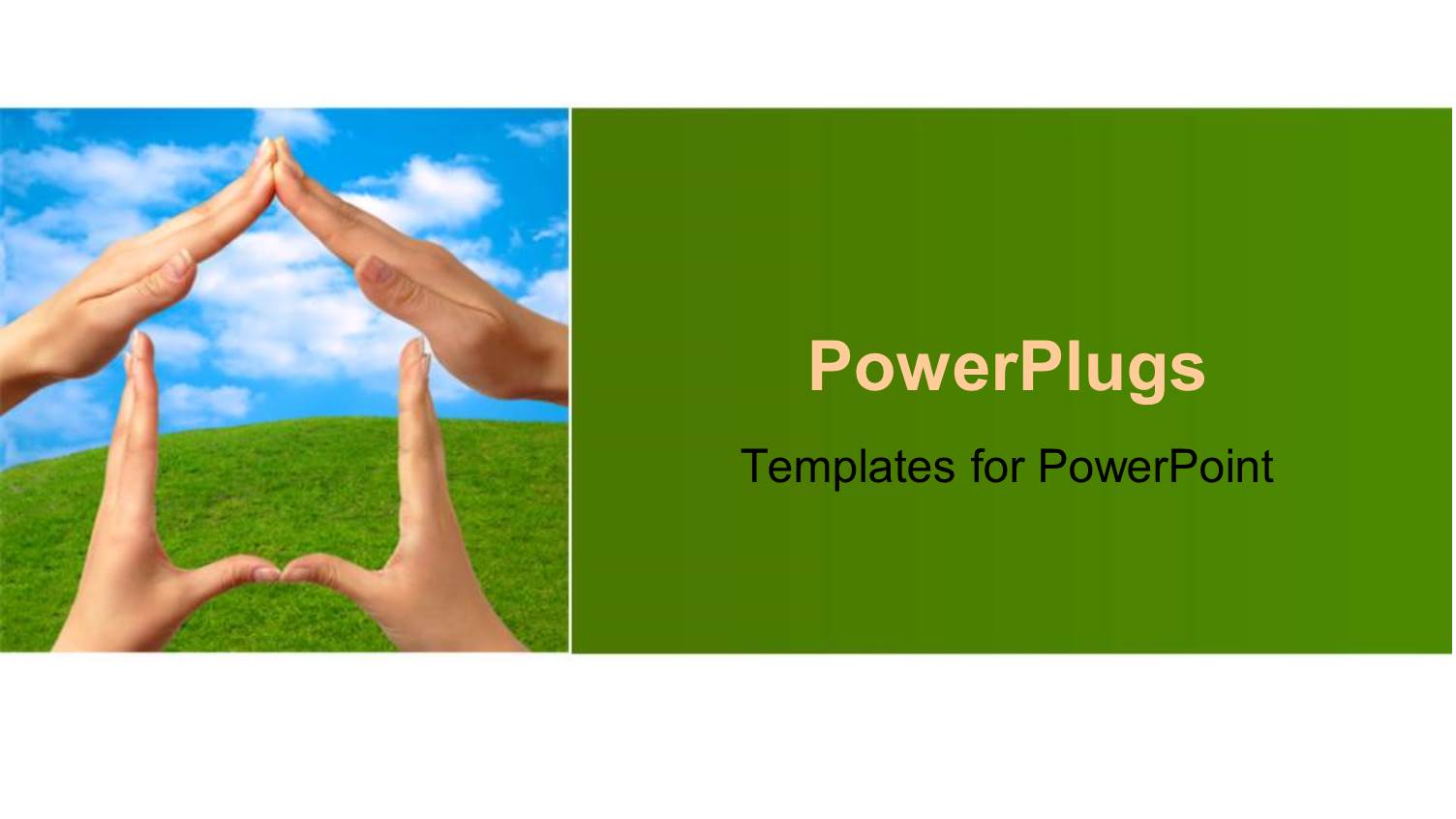 a House Made with the Help of Hands with Greenery in the Background