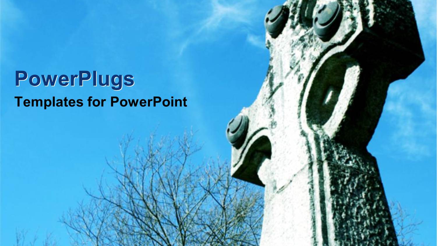 a huge Image of Thick Cross with Clear Sky Background