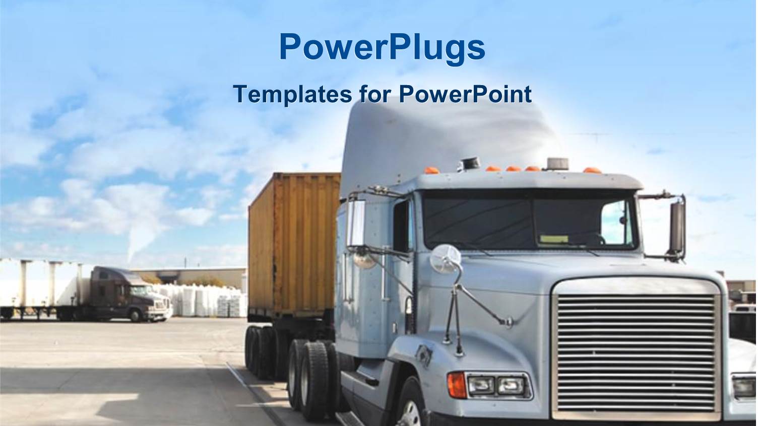 huge large Transportation Truck on a Wide Pavement Floor