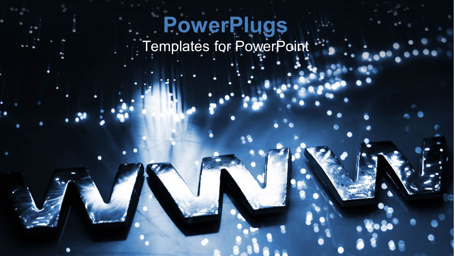 huge WWW Text with Lots of Lights on a Black Background