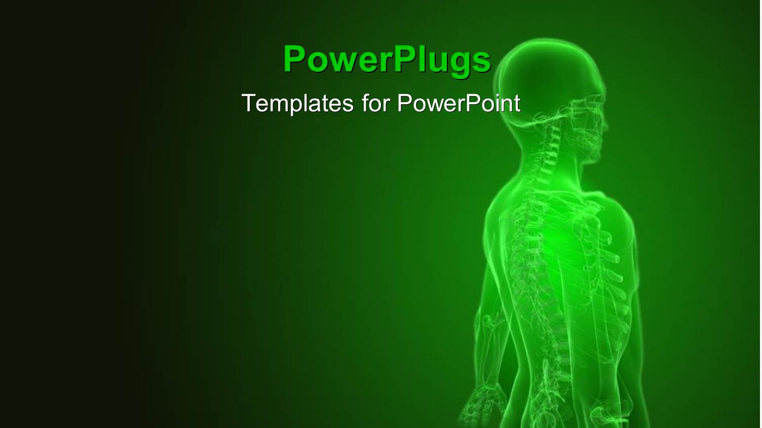 Human Anatomy with Scan of the Human Body Showing Skeletal System