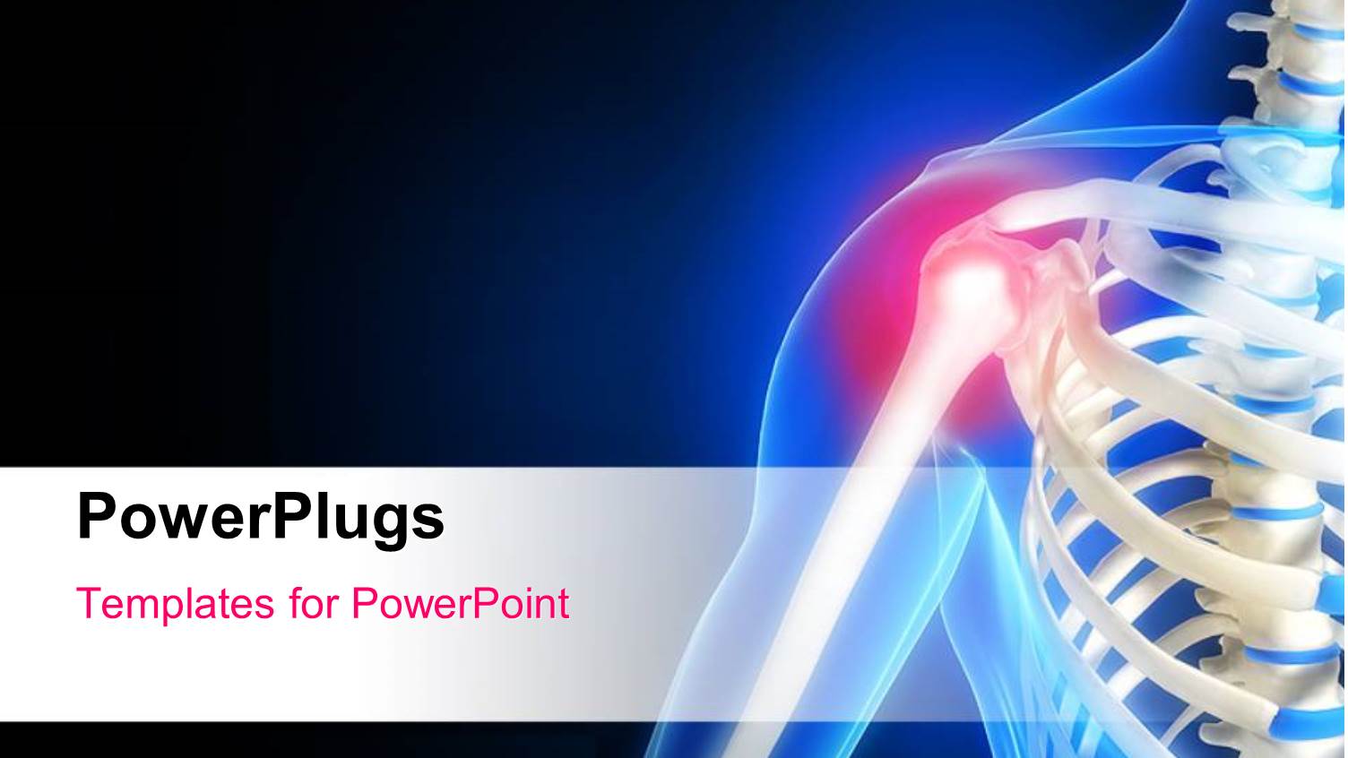 Human Anatomy Showing Pain in Shoulder with Black and Blue Color