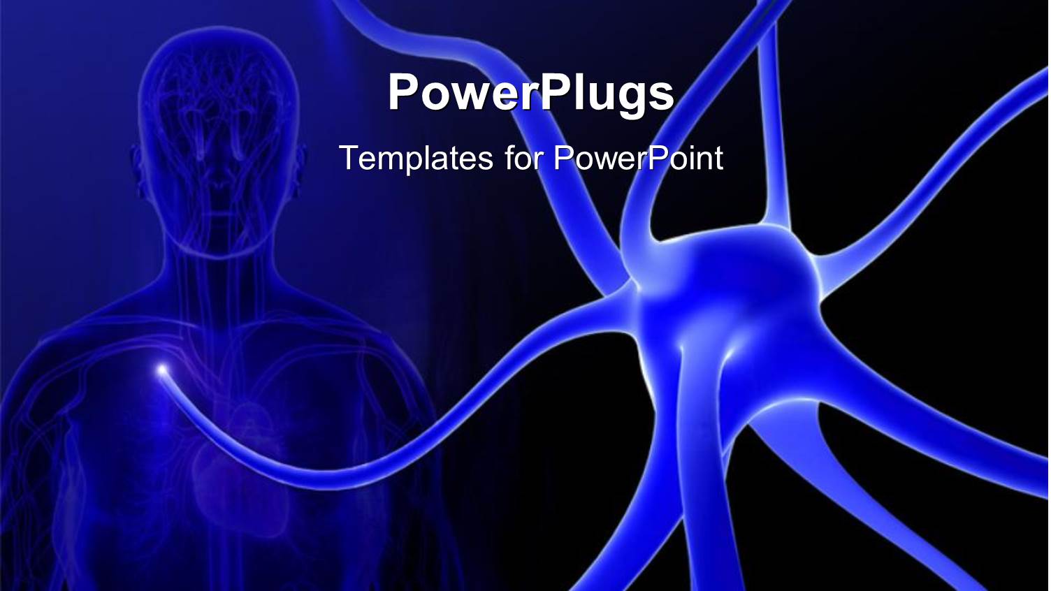 a Human with Bluish Background and a Place for Text