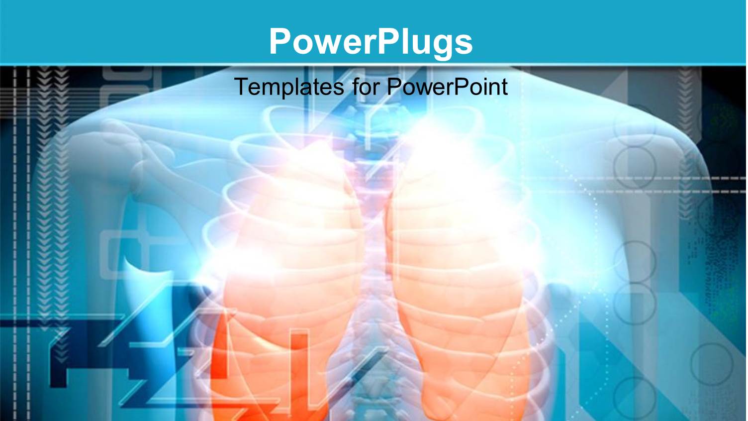 Human Body and Lungs in Orange Color