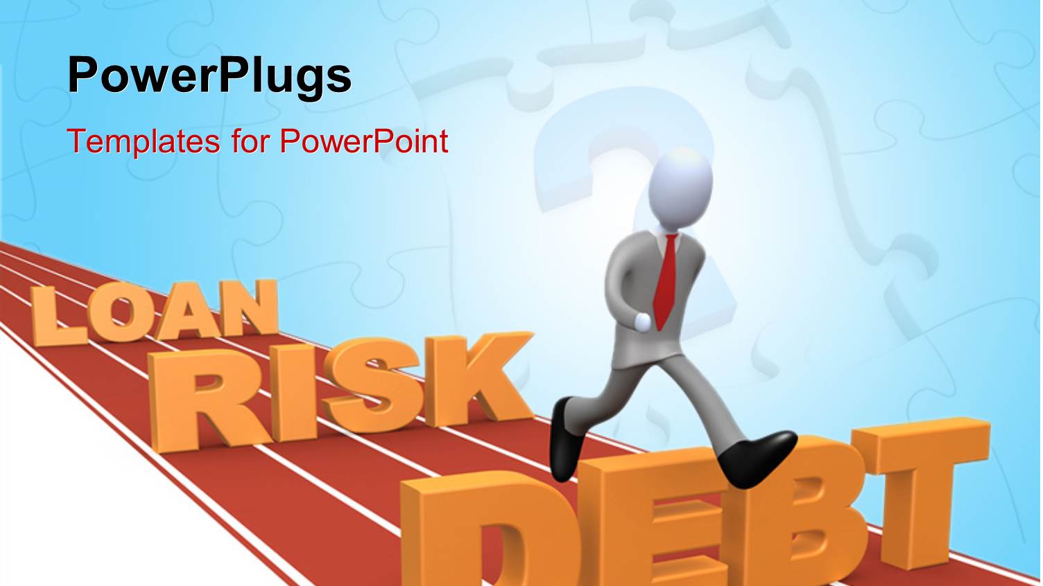 Human Character Overcoming Business Obstacles like Loan, Risk and Debt