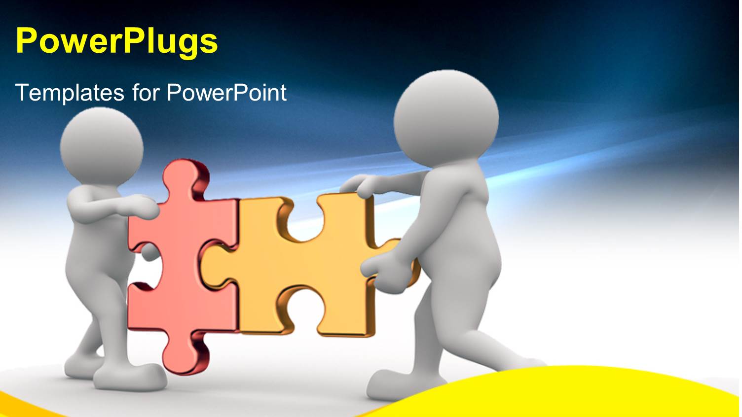 Human Character Person Holding Puzzle Pieces with Nice Abstract Effect