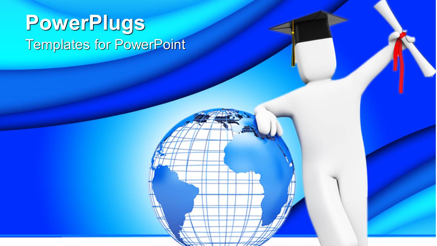 Human Depiction with a Black Graduating Cap and Scroll