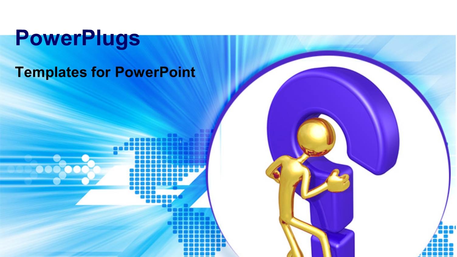 Human Figure Holding Question Mark with World Map