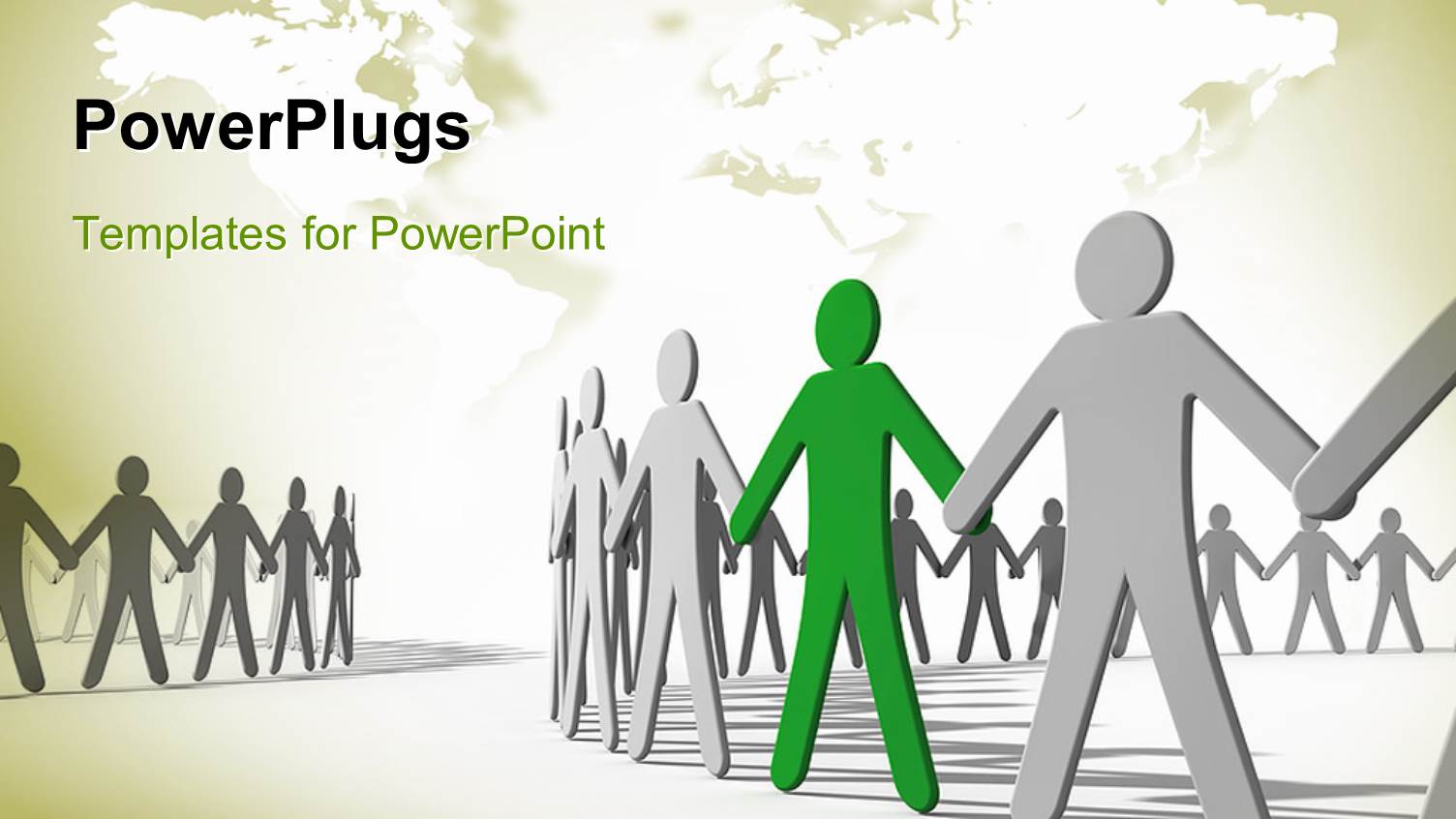 Human Figures Holding Hands to Create a More Powerful Chain in Circle