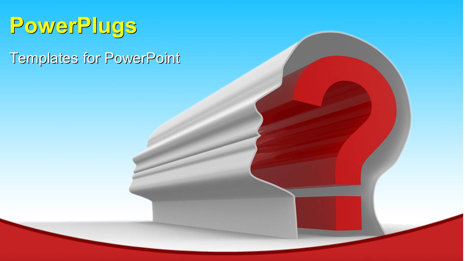 Human Head with a Question Mark with Blue Color