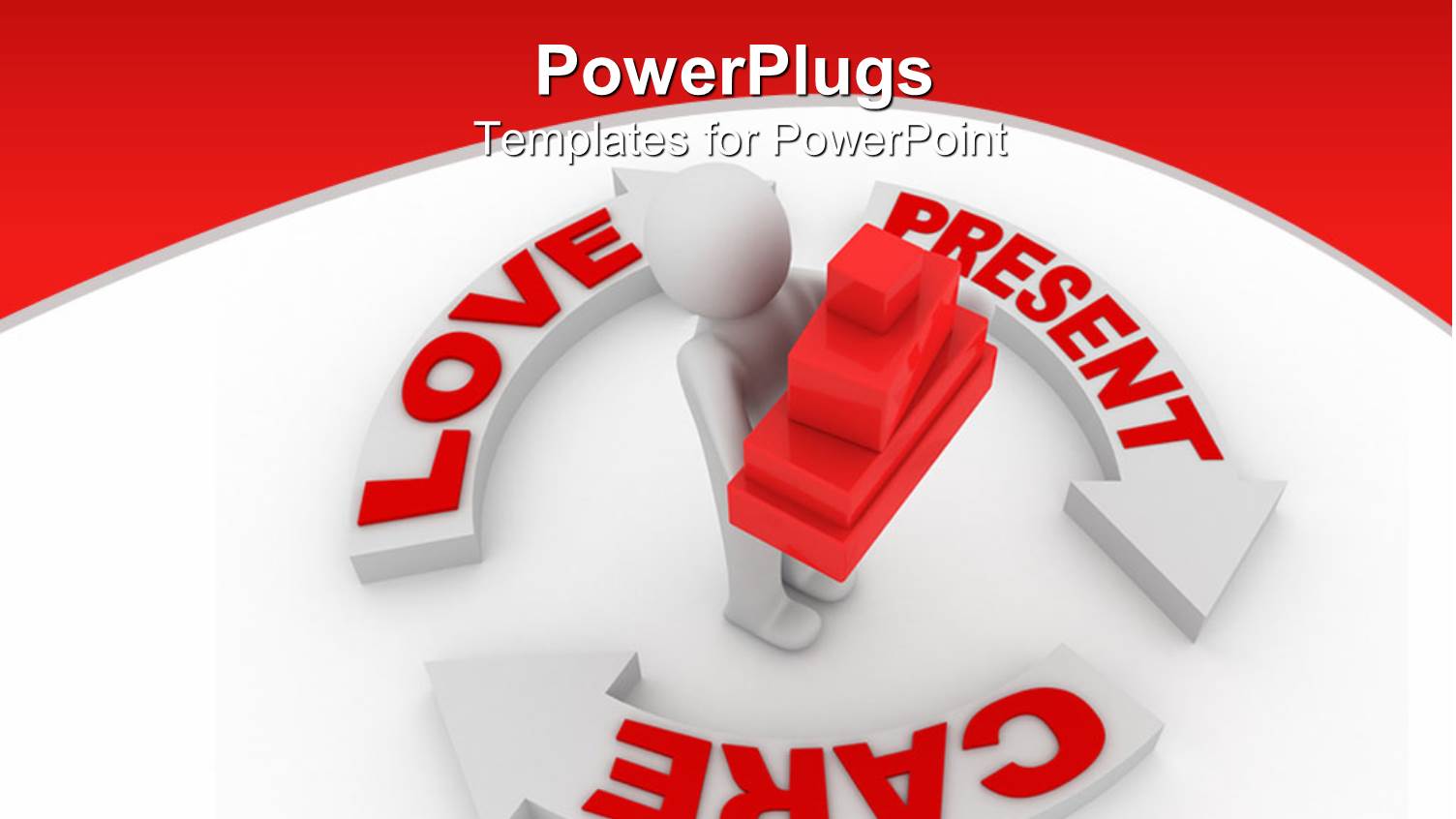 Human Holding Red Blocks, Love, Present Care Diagram