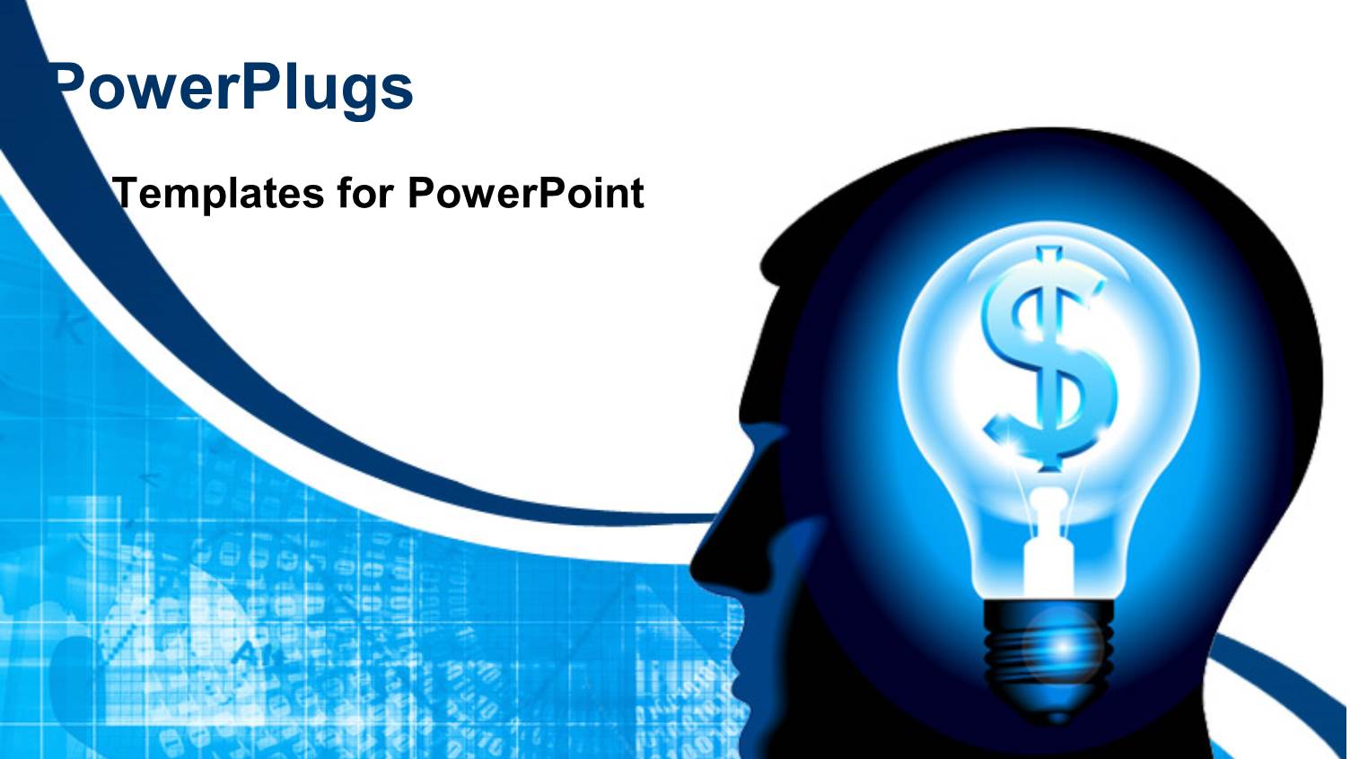 a Human Mind from Inside with a Bulb and Bluish Background