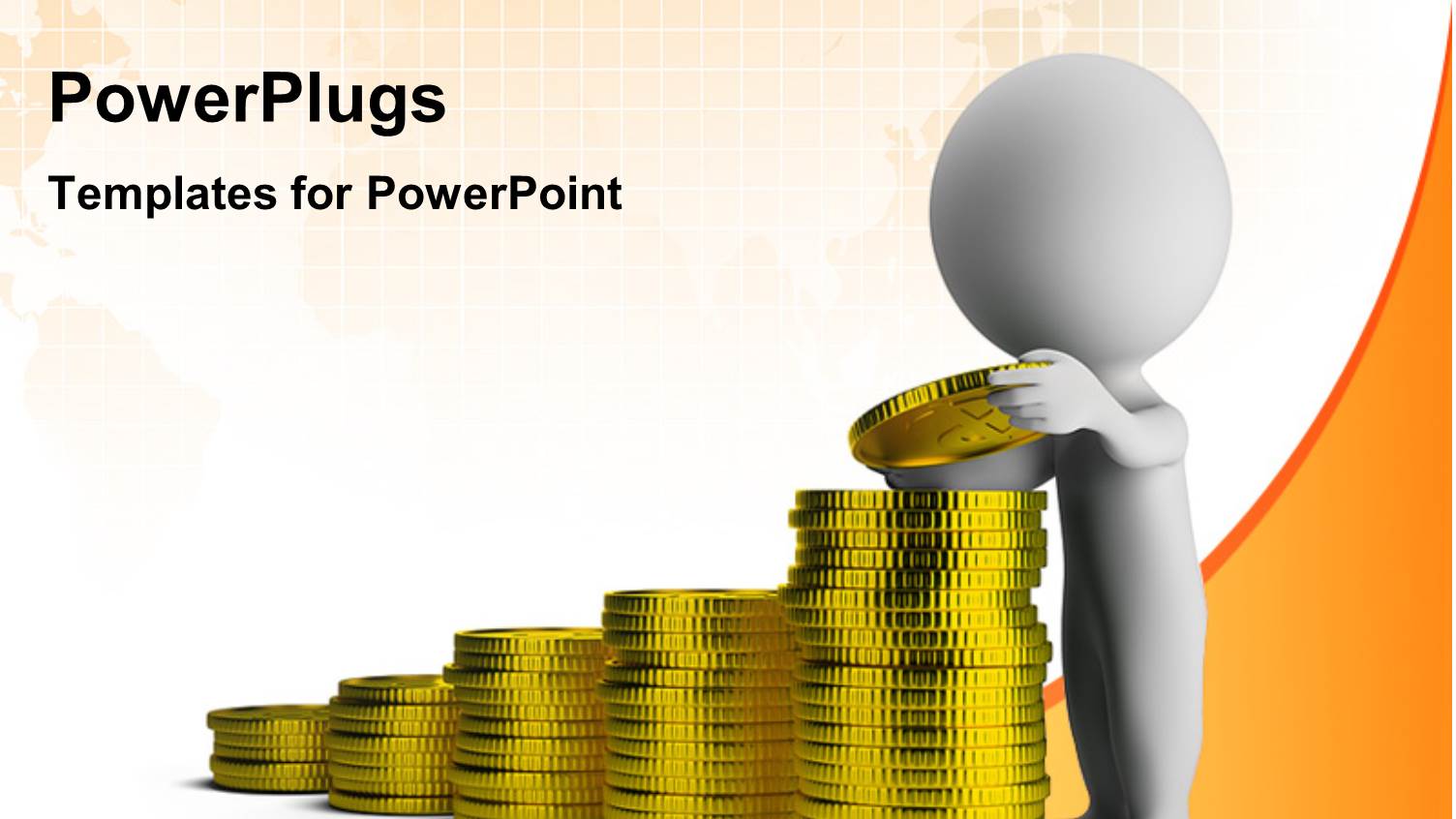 Humanoids with Gold Coins Depicting Save Money Concept with White Color