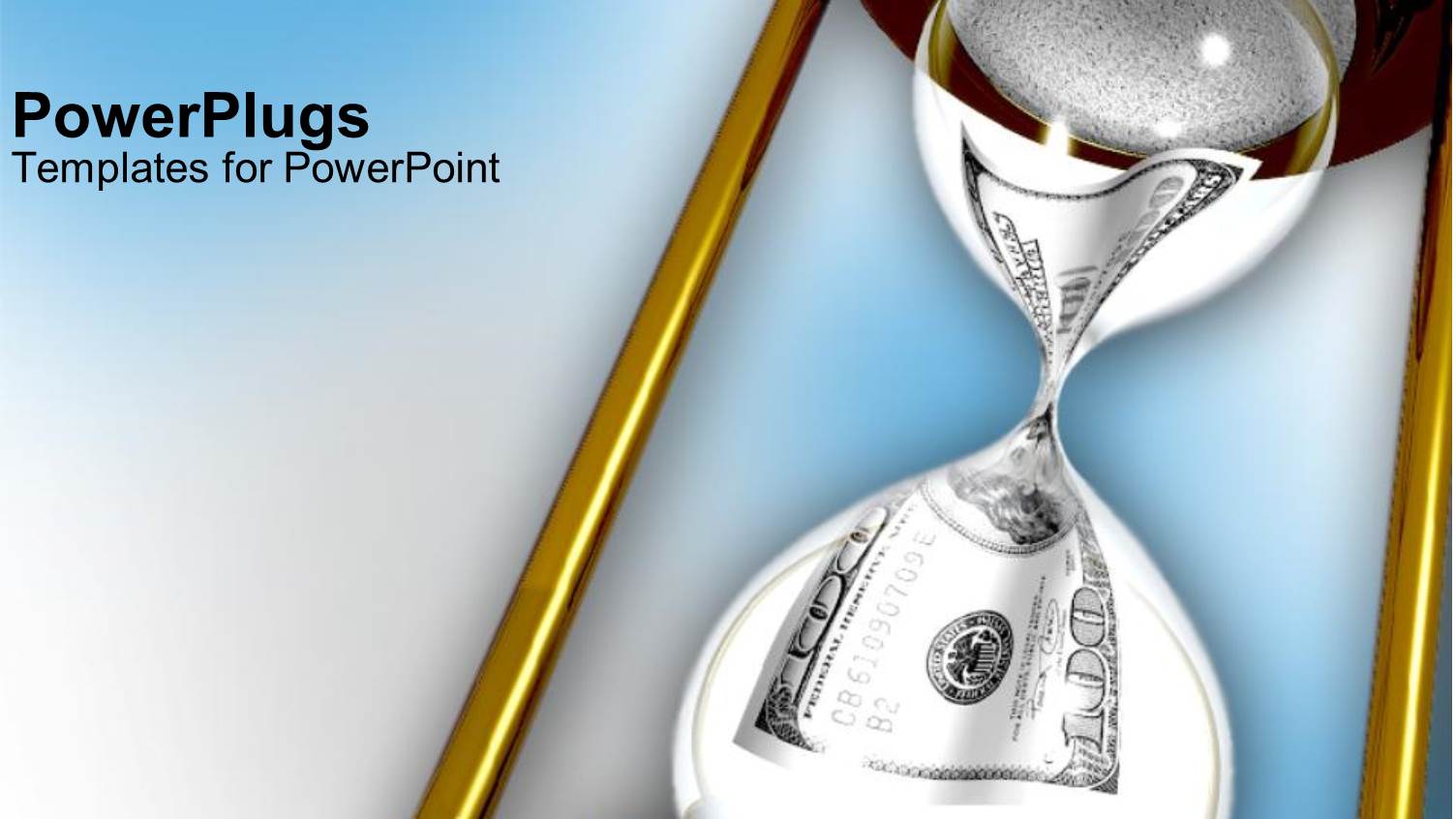 Hundred Dollar Bill Dripping Through Hourglass