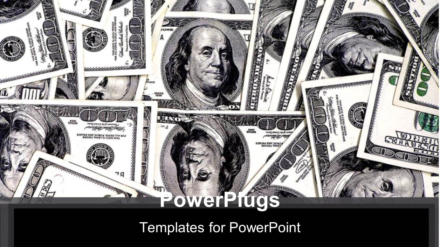 Hundred Dollar Bills with Face of Benjamin Franklin 