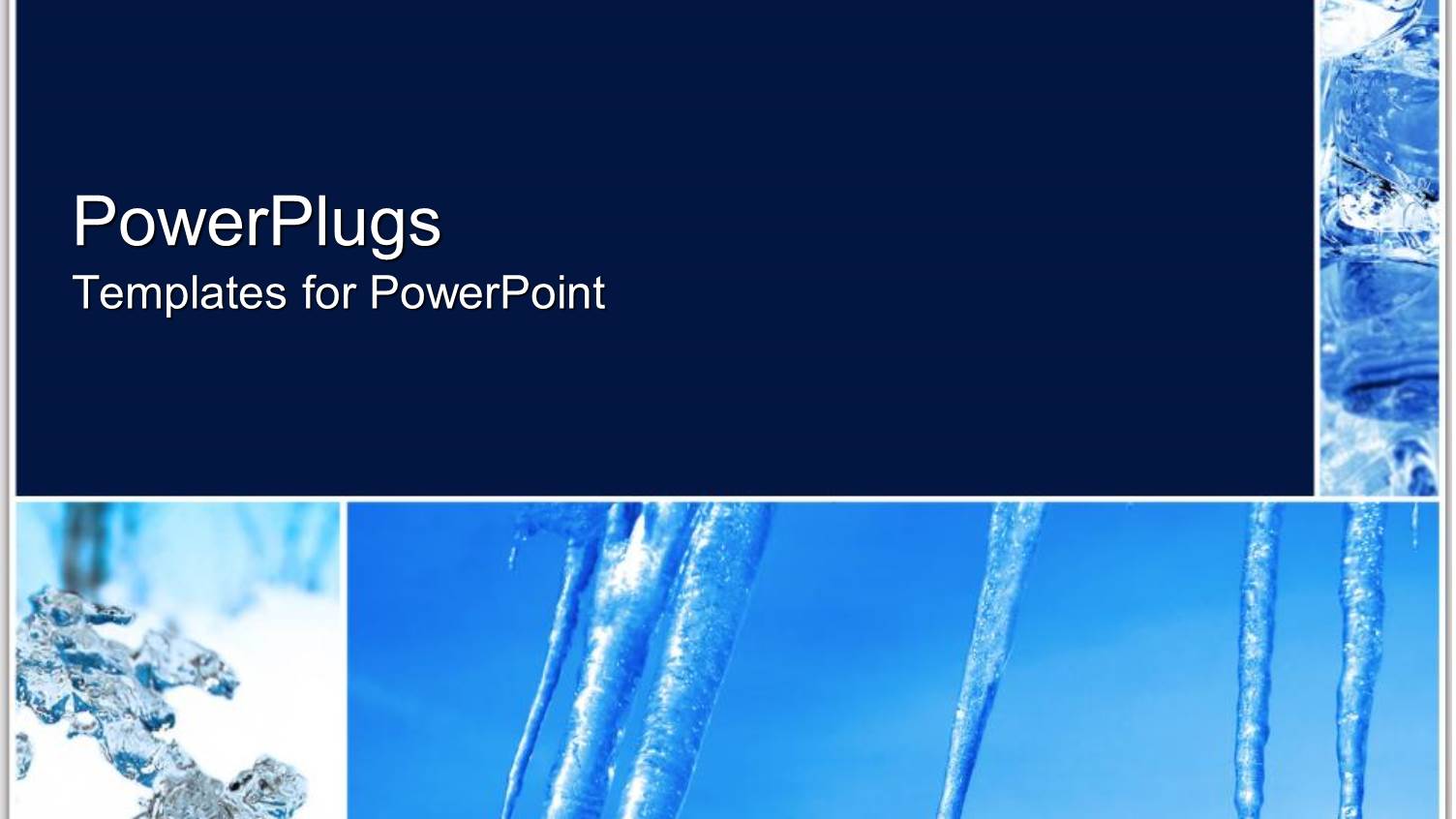 Ice Pillars Stretching from Blue Sky to Snowy Ground