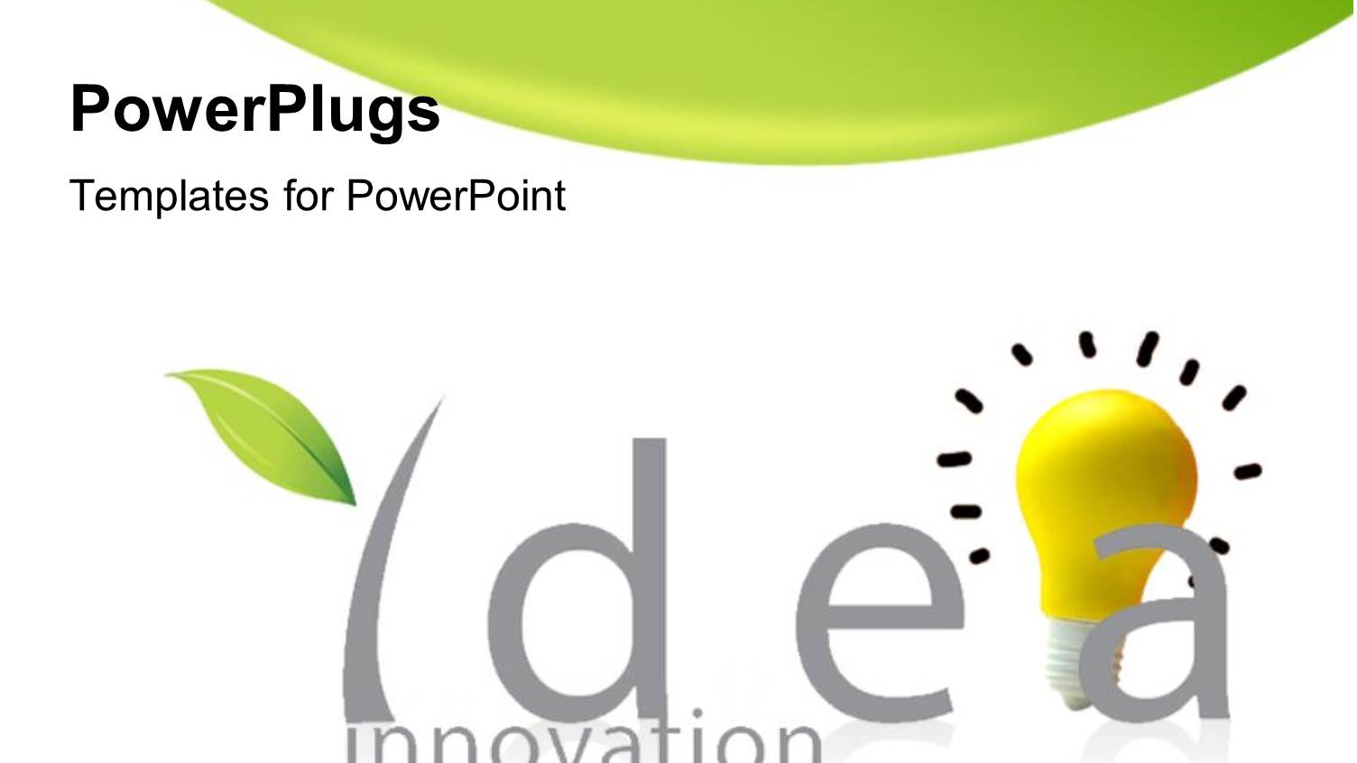 an Idea with Green and White Background