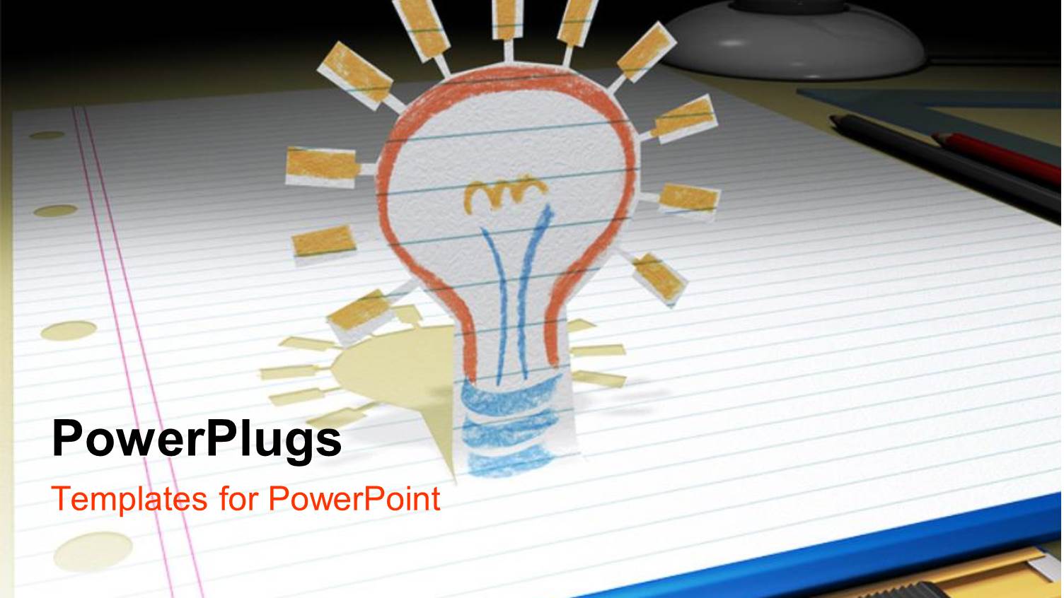 an Idea with its Reflection on a Sheet of Paper