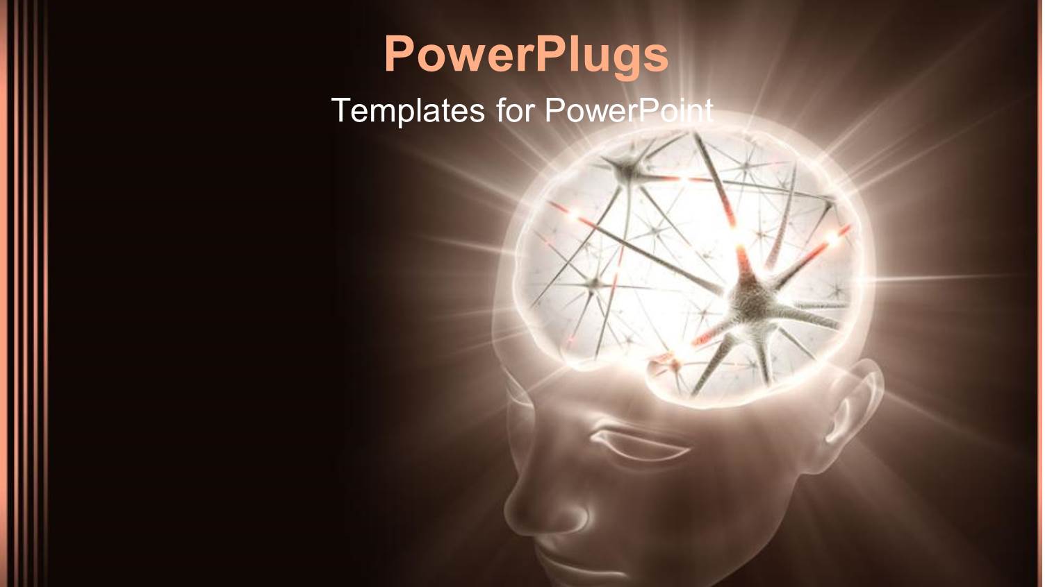 the Illumination of a Human Brain with Brown Background