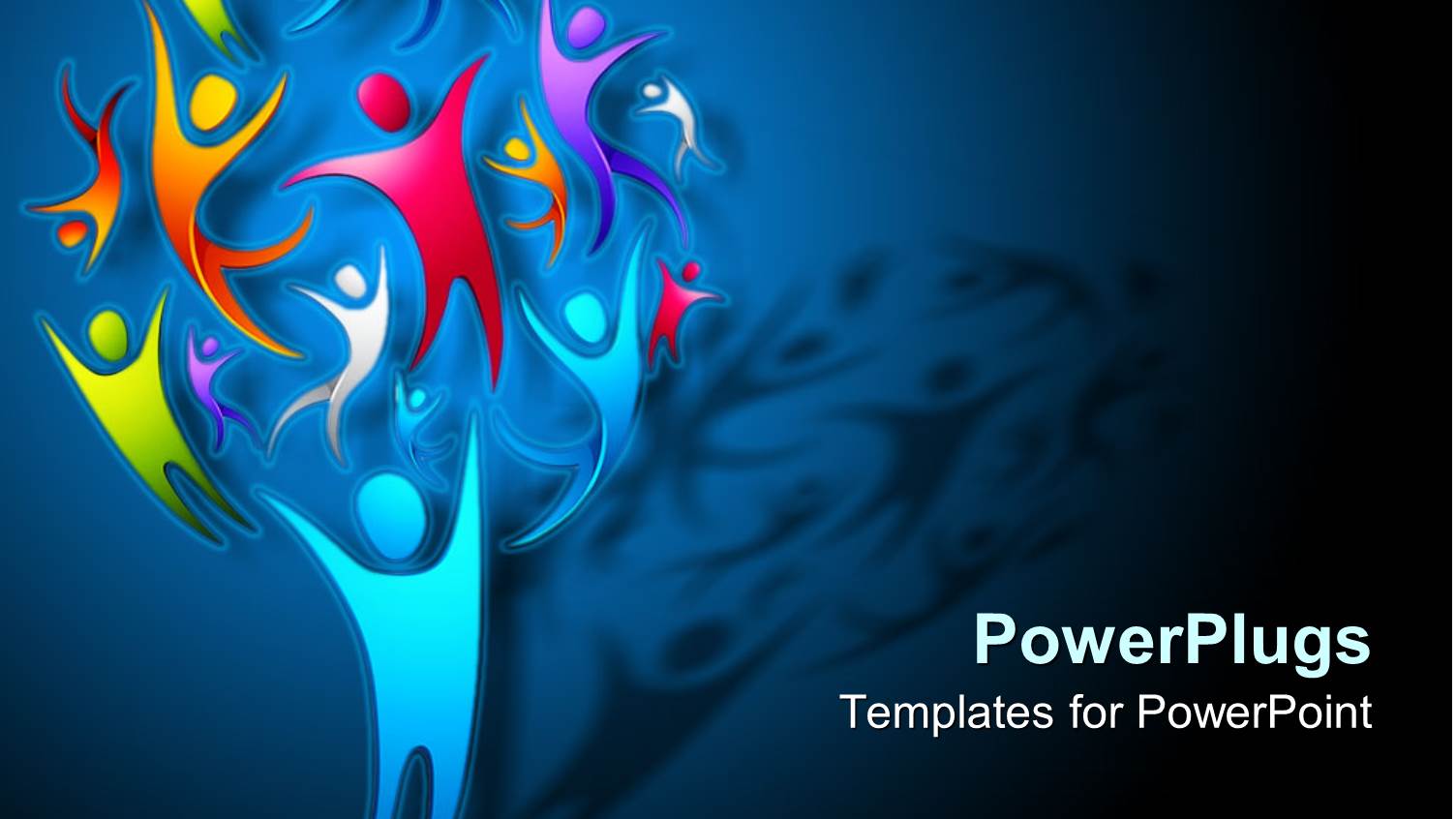 an Illustration of a Tree Made with Lots of Colorful Characters