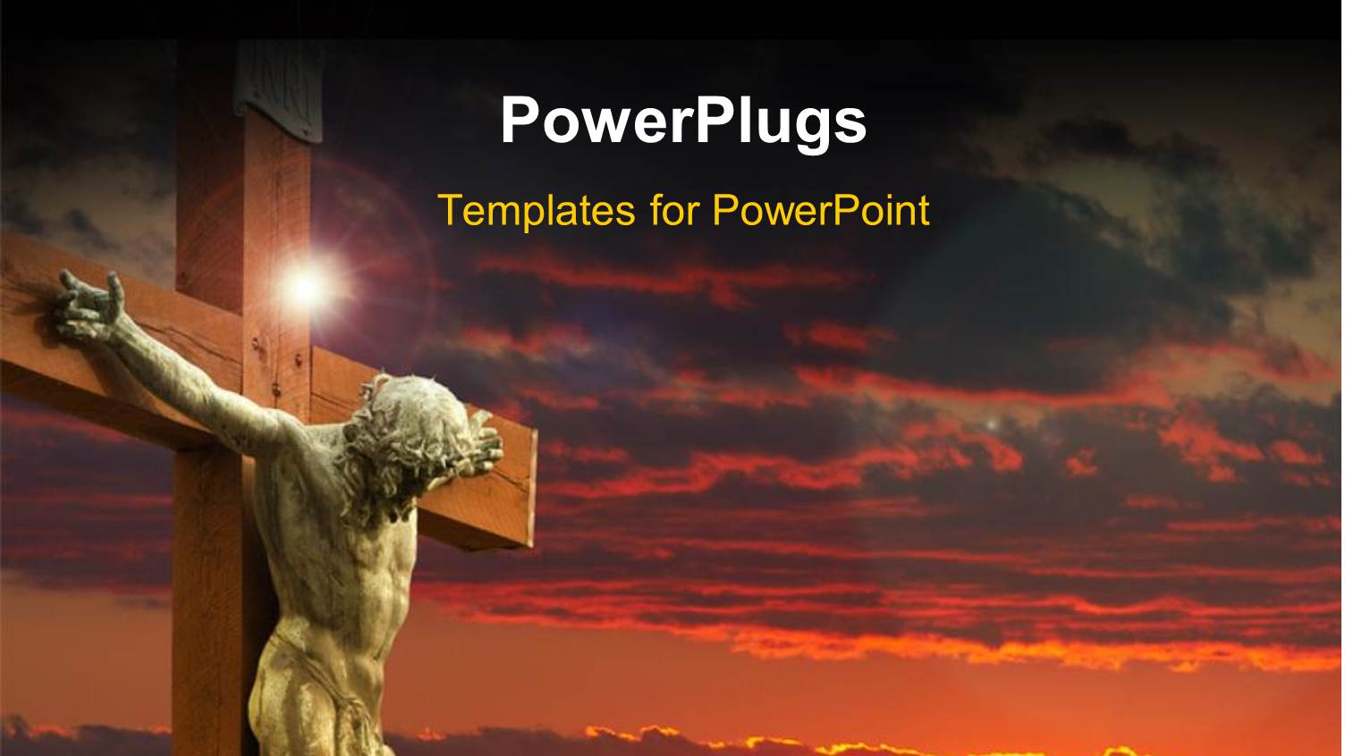 an Image of Jesus Christ in White on a Sunset Background