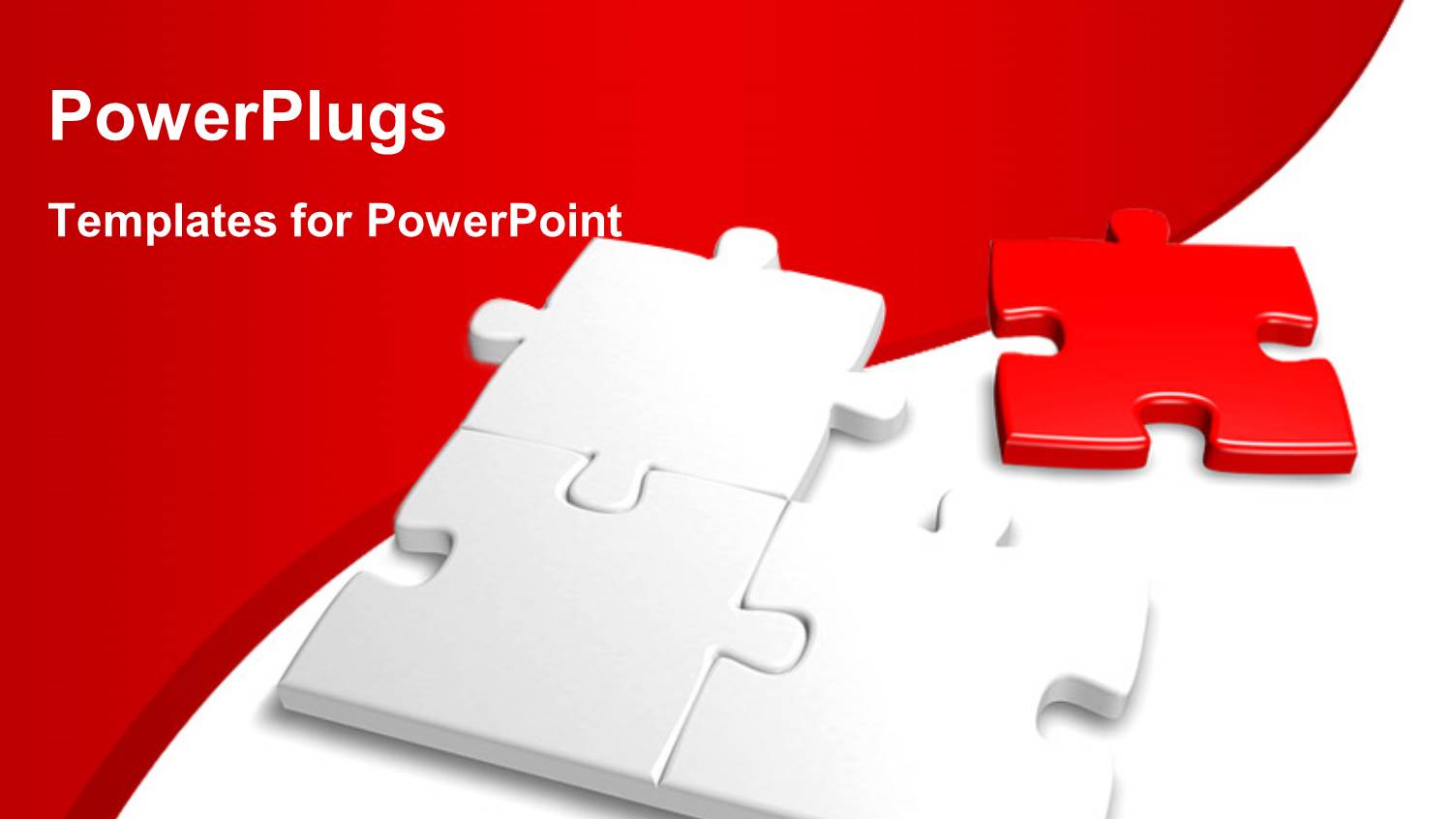 Incomplete Jigsaw with a Red Piece and Nice Curve in Background