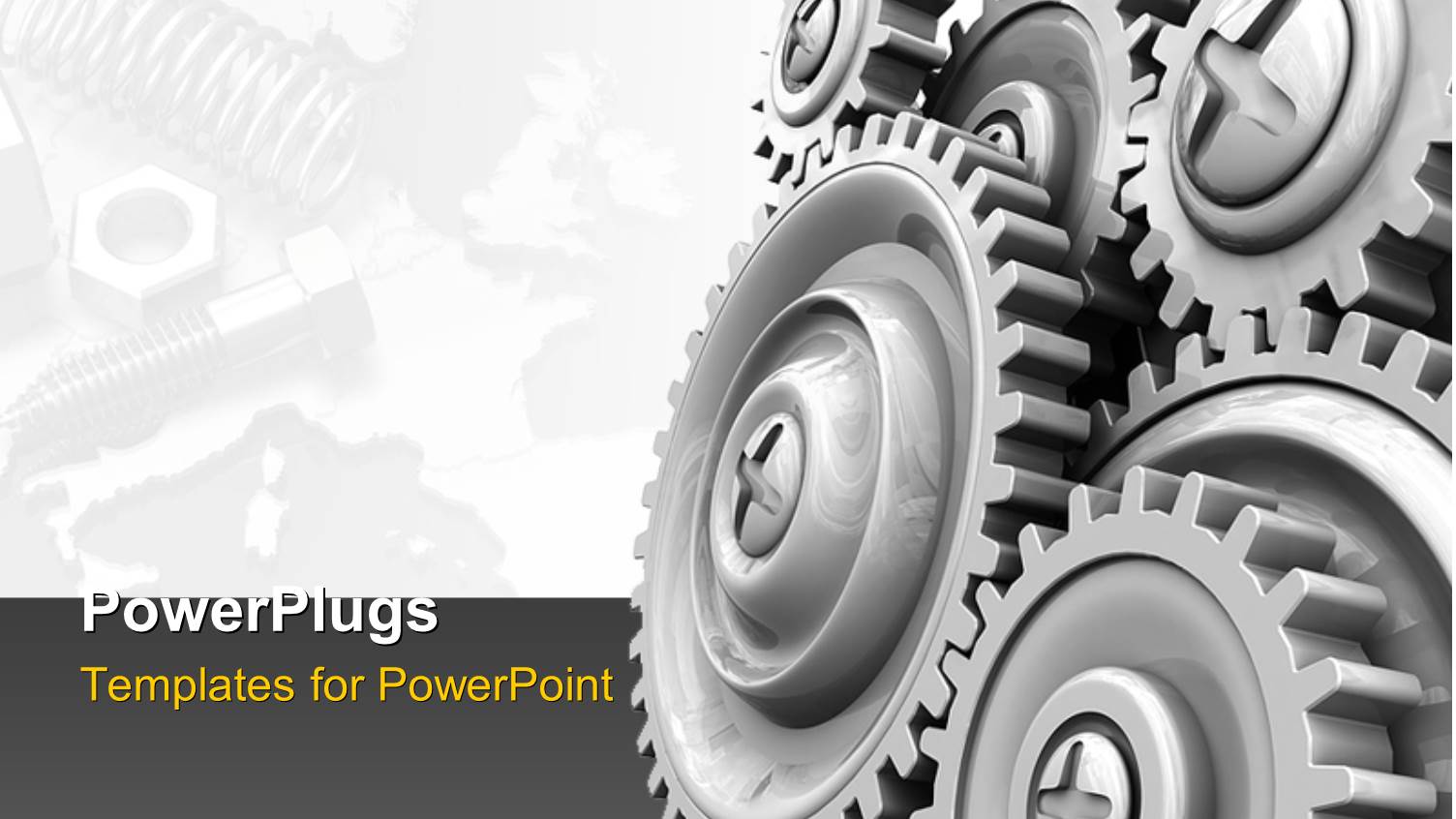 Industral Theme with Gear Wheels and Tools in the Background