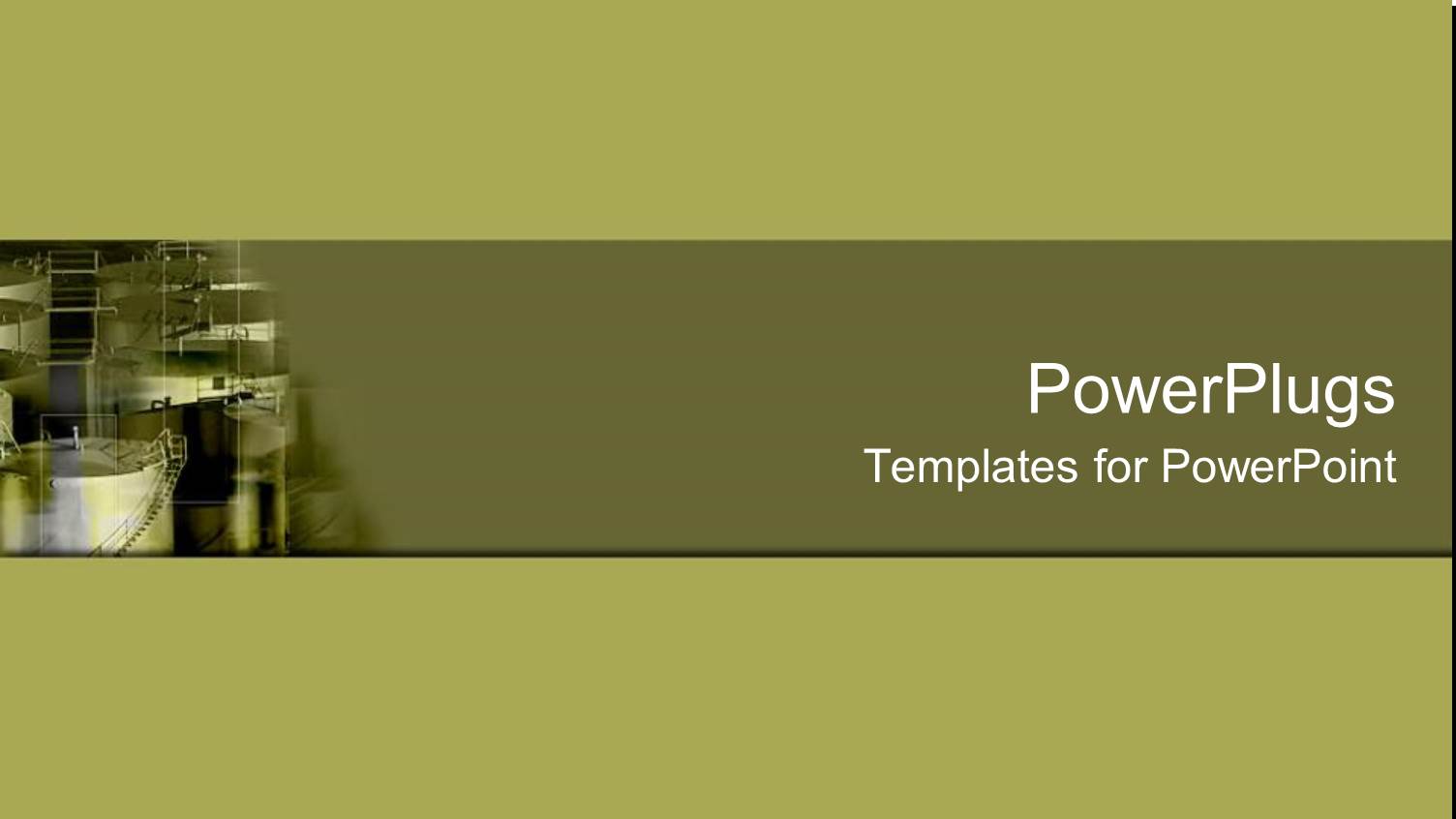 Industrial Tanks Lined Up on Background of Light Green