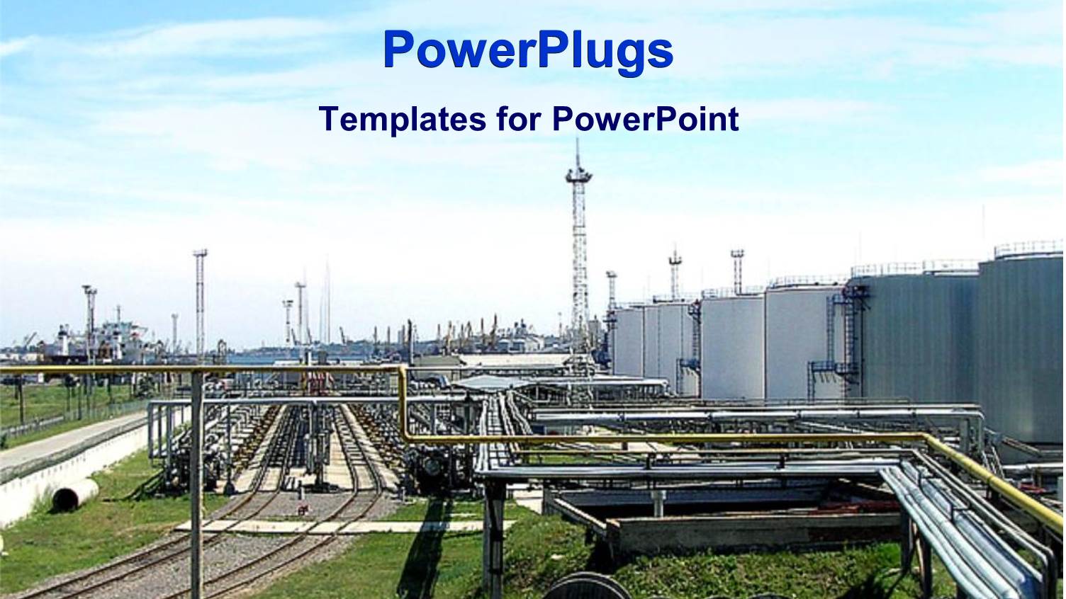 an Industry in the Picture with Clouds in the Background