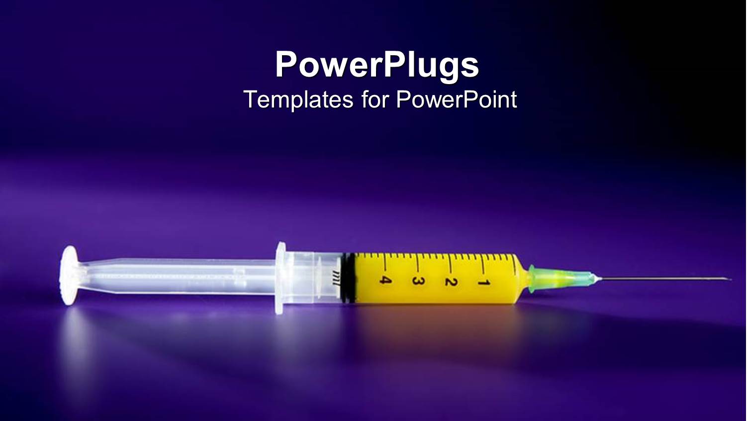 an Injection with Bluish Background and Place for Text