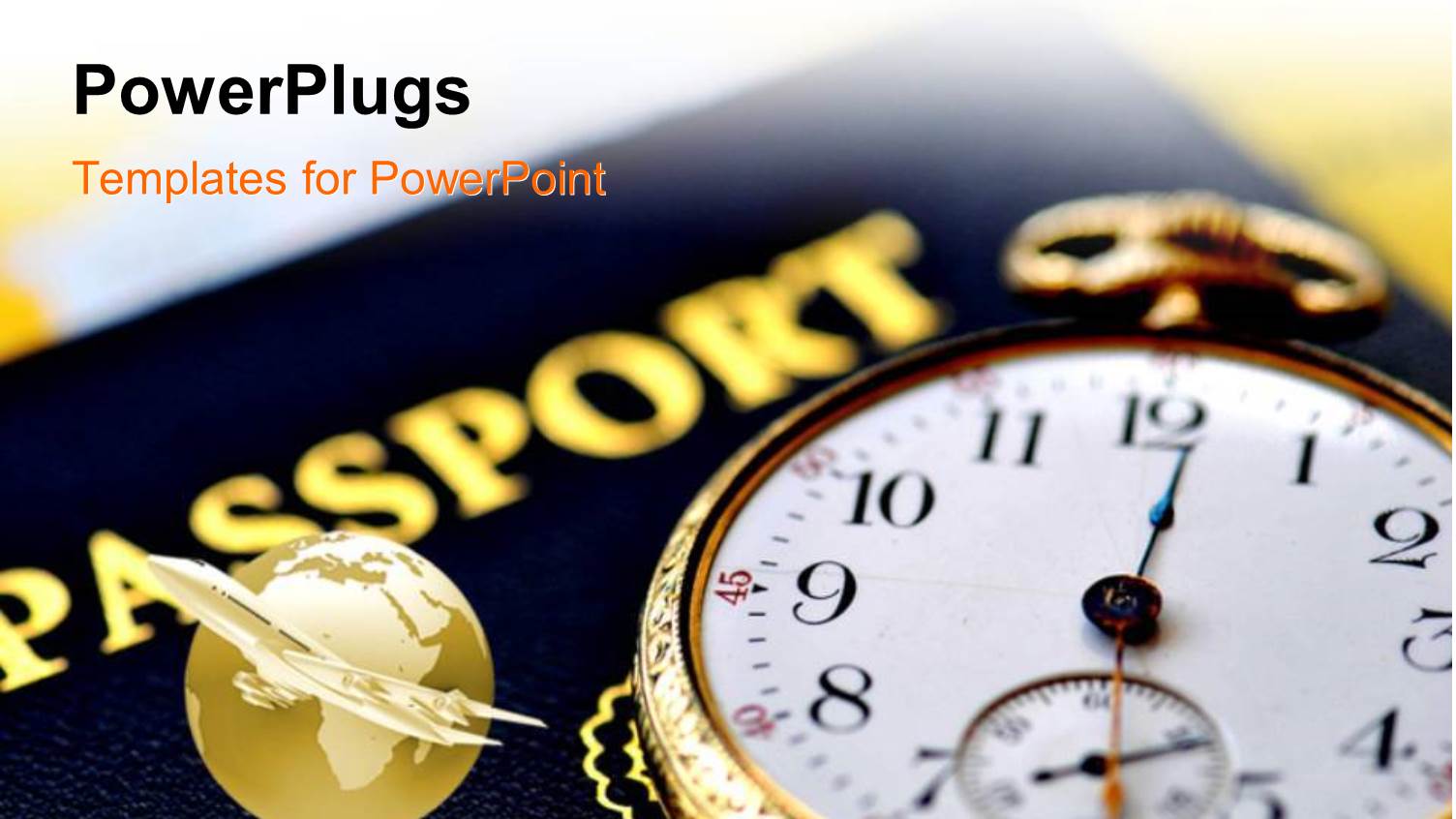 an International Passport and a Gold Colored Stop Watch