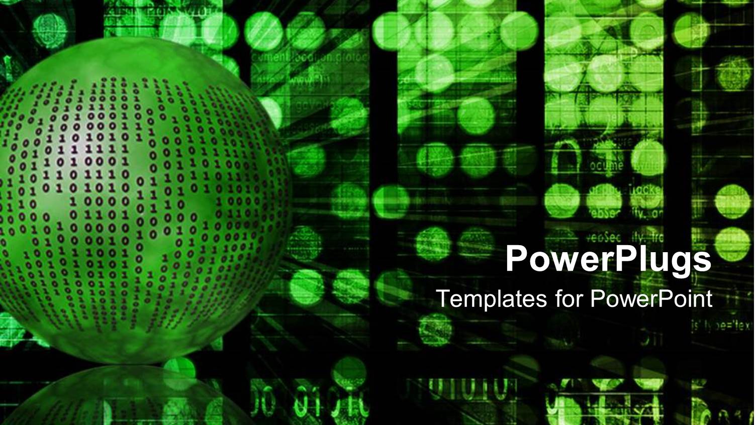 Internet Metaphor with Binary Code on Green Ball