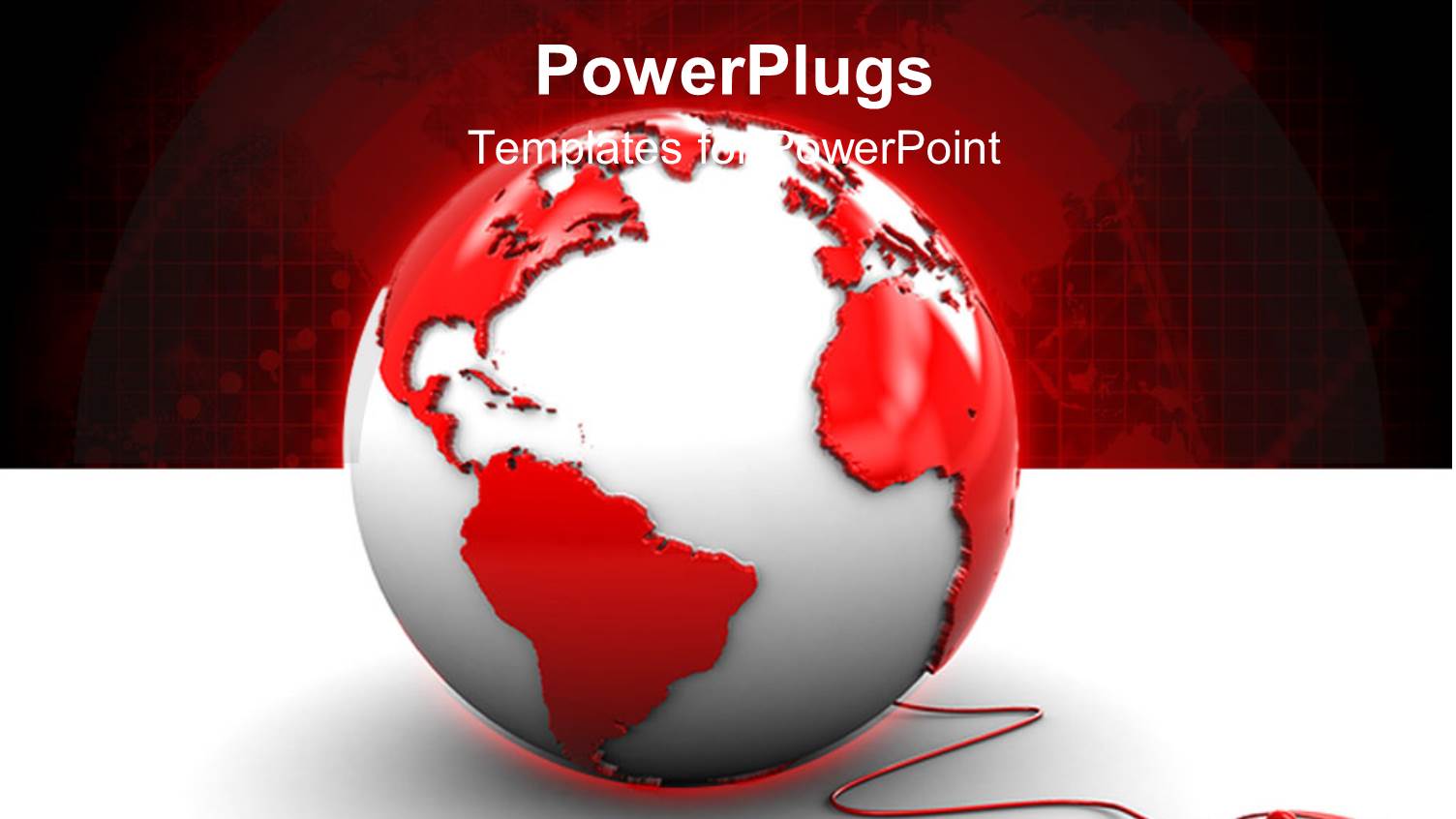 Internet Metaphor with Red and White Globe Attached to Mouse