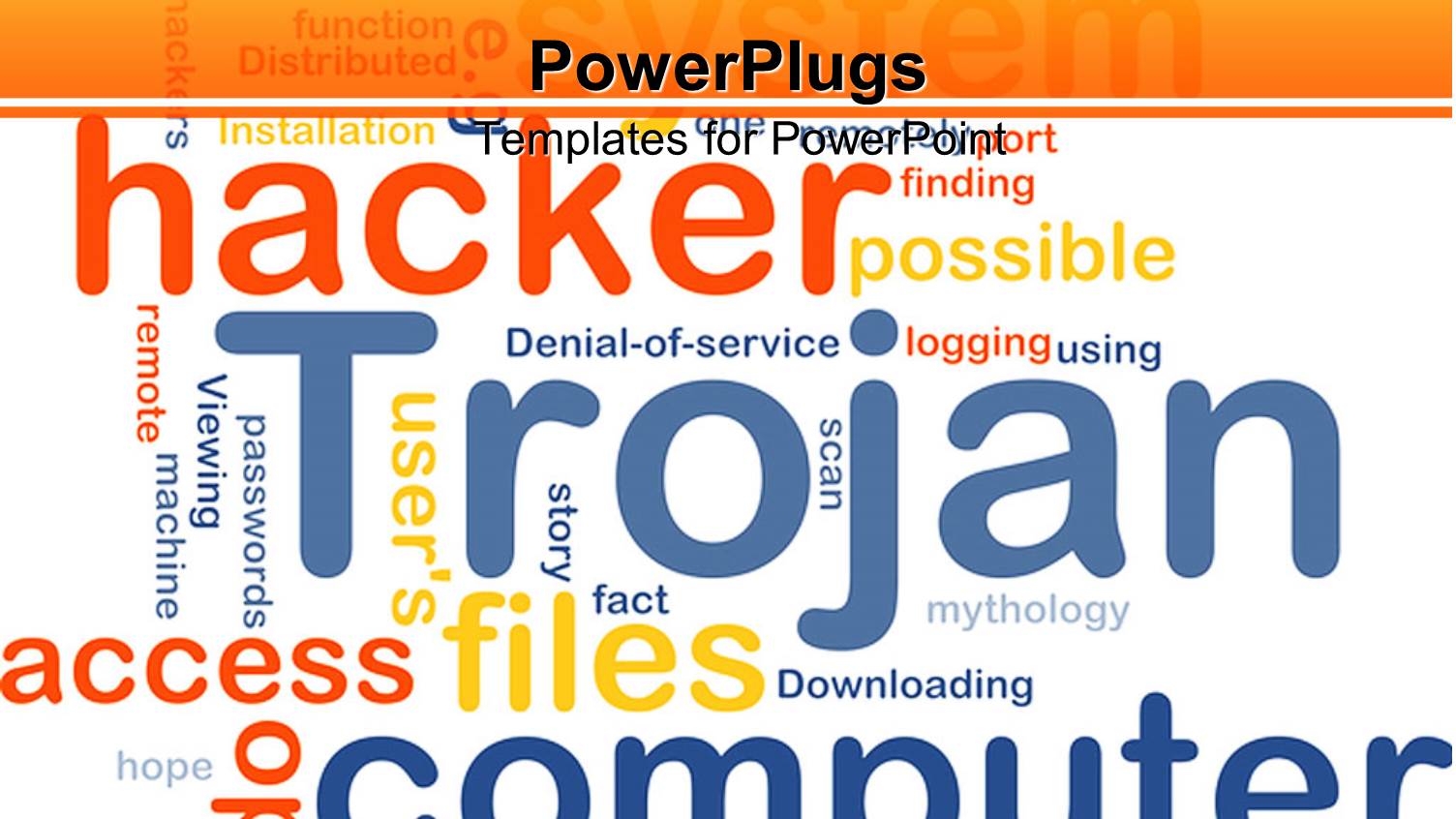 Internet Security Word Collage with Hacker, Trojan, Access Files, Computer and other Words