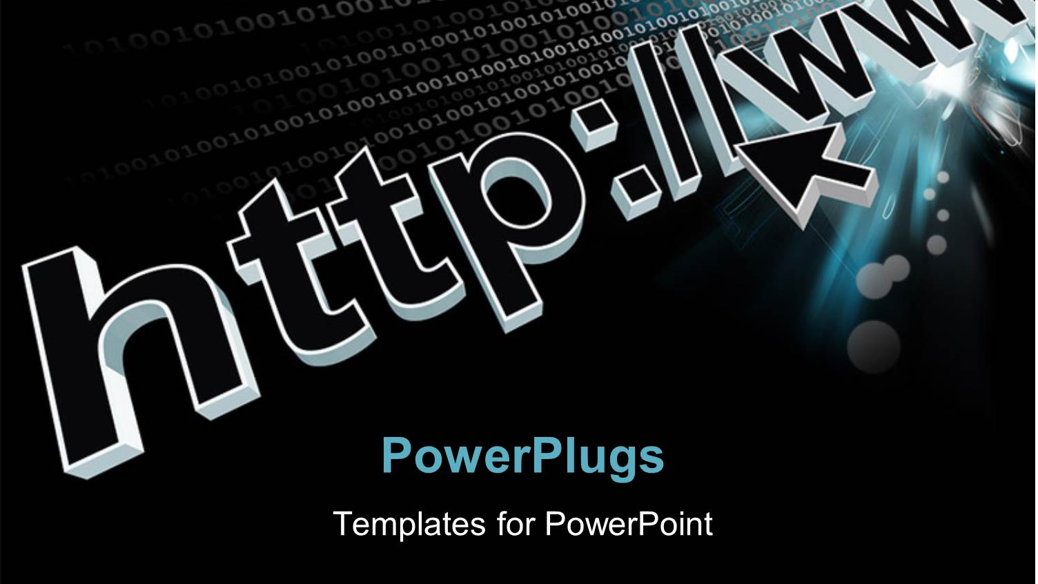 Internet Url with Binary Digits on Black Background 