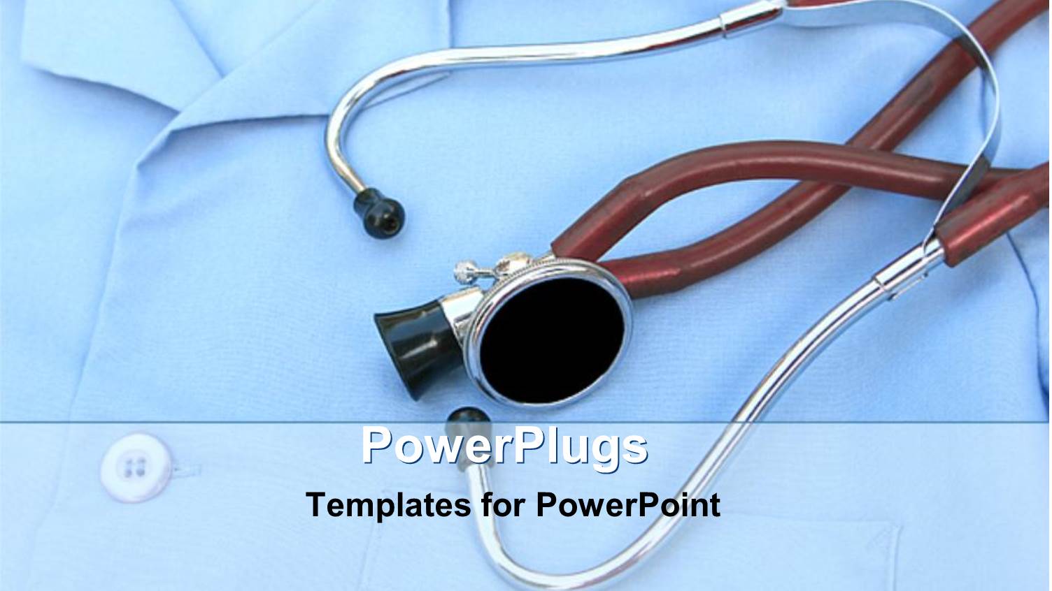 Ironed and Arranged Doctors Blue Overall with a Red Stethoscope