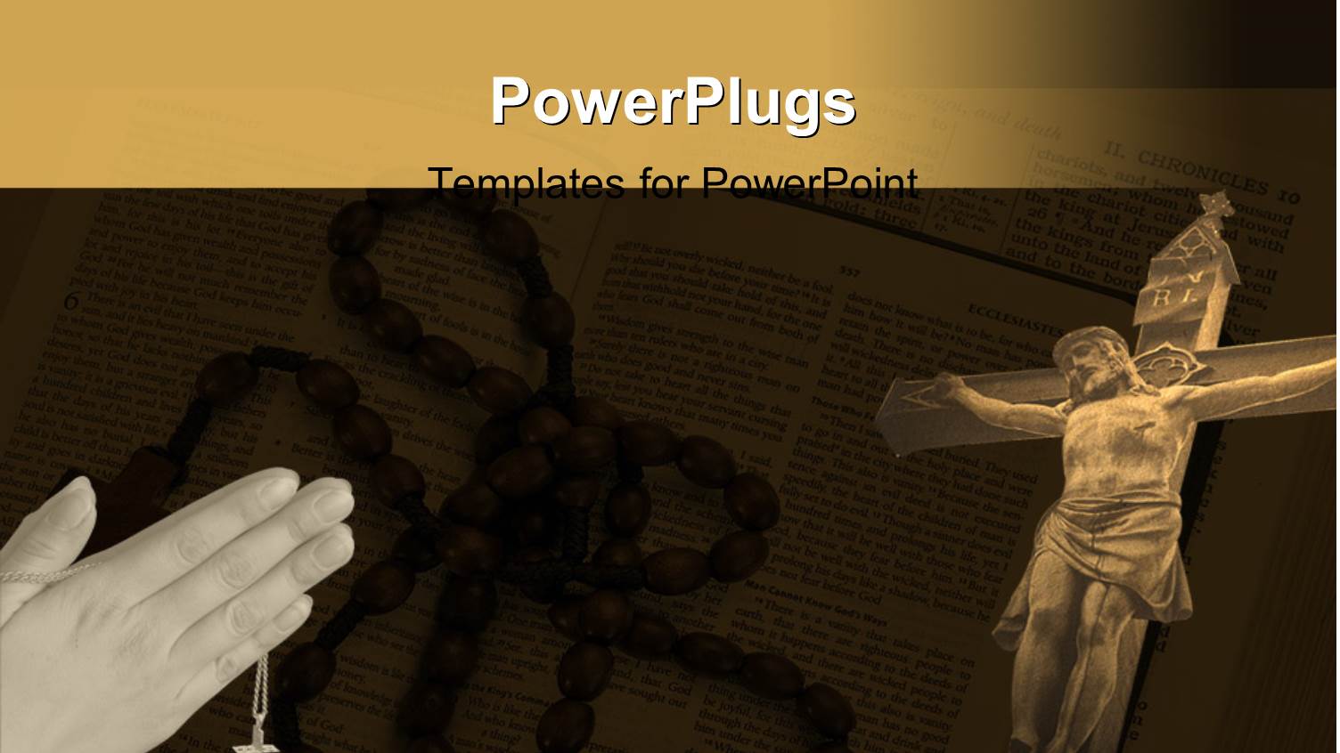 Jesus Being Crucified with a Bible in Background