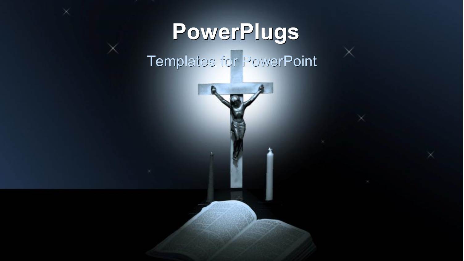 Jesus Being Crucified with a Globe and Candles Around