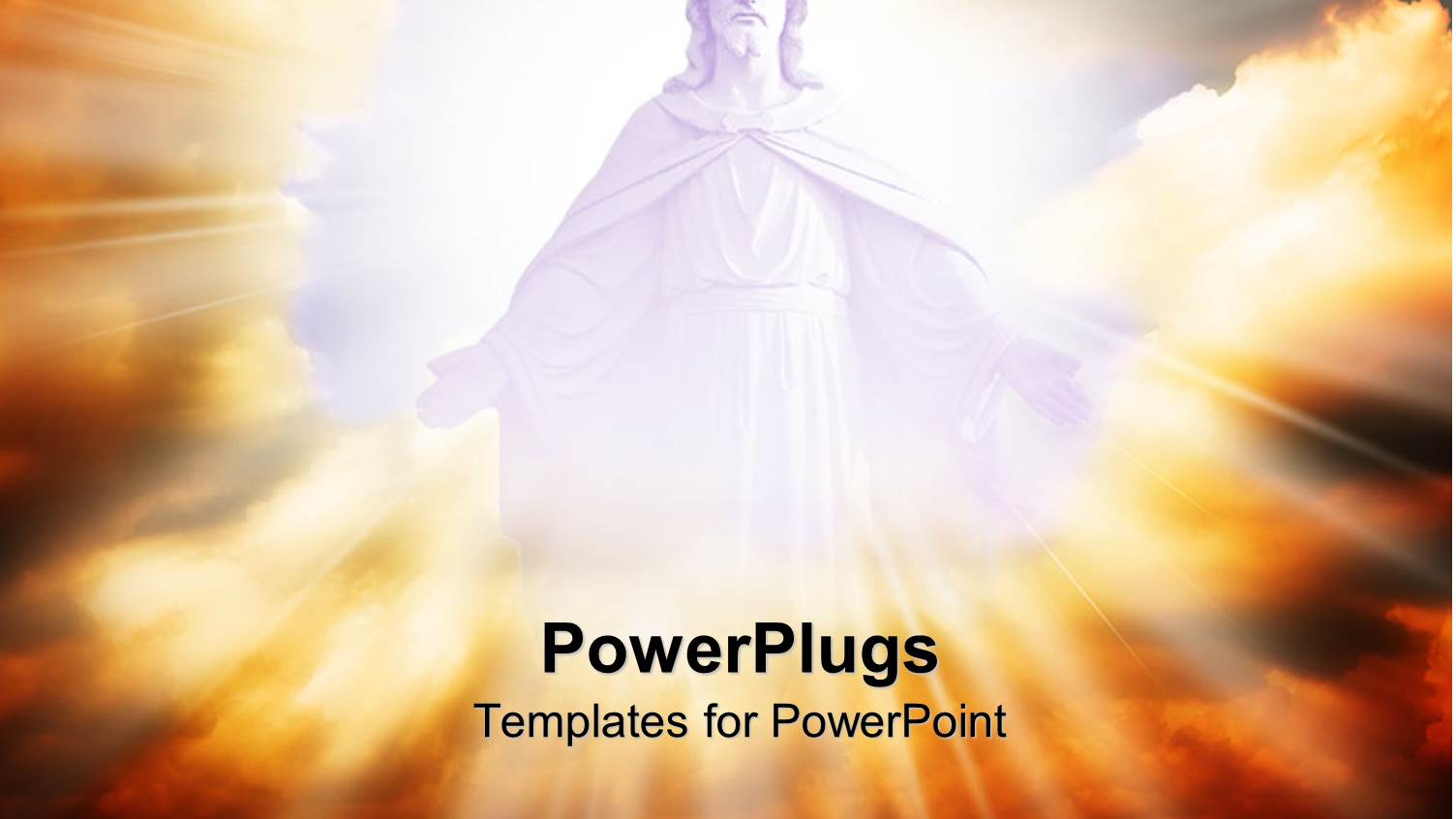 Jesus in the Clouds with a Lot of Light