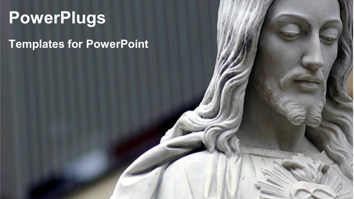 Jesus Statue with Shining Red Heart